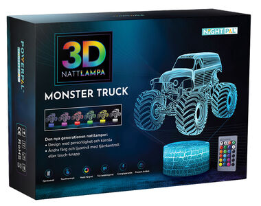 Powerpal 3D-Natlampe Monster Truck