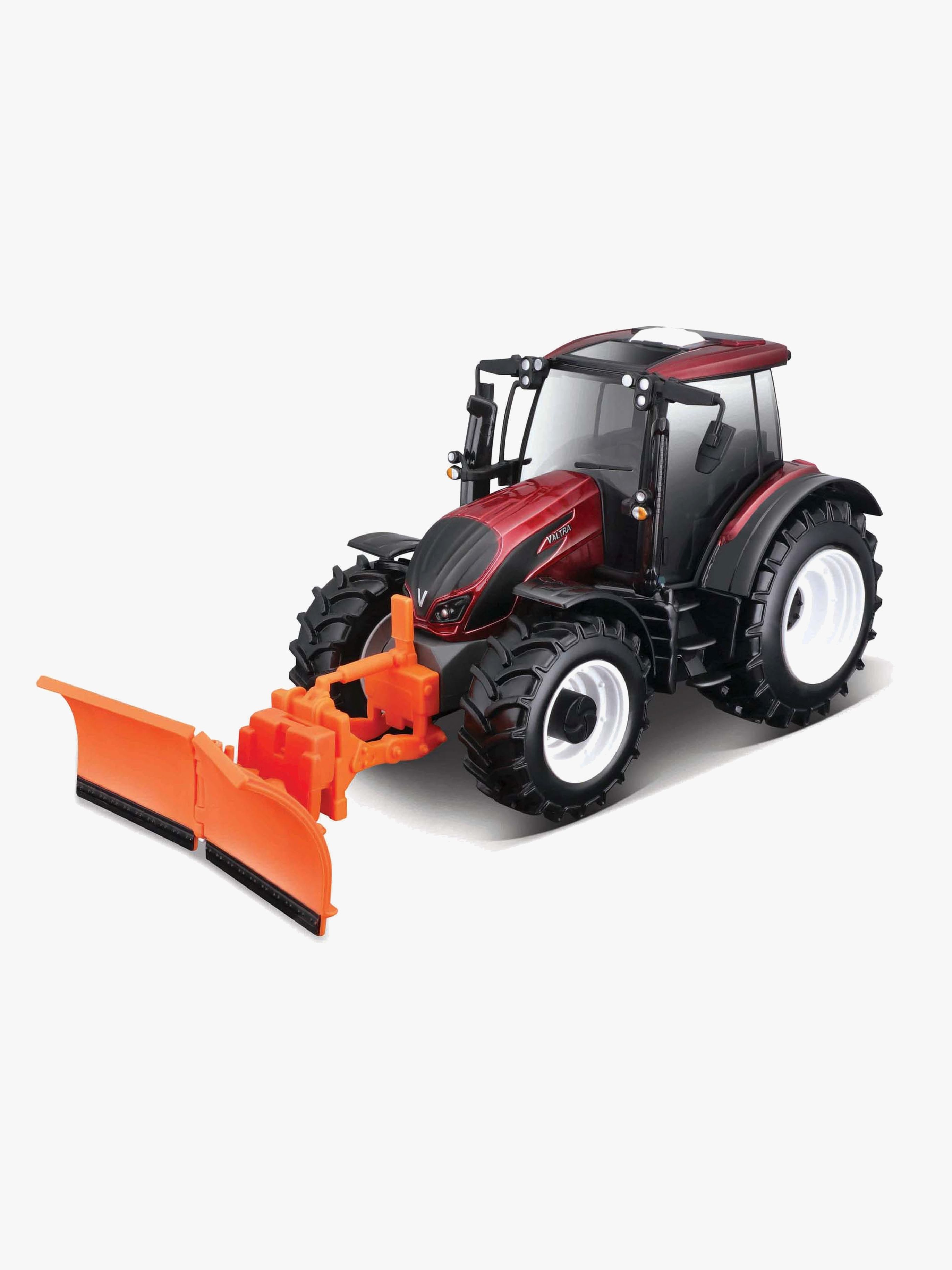 Bburago 1:32 Valtra Farm Traktor N174 med Sneplov