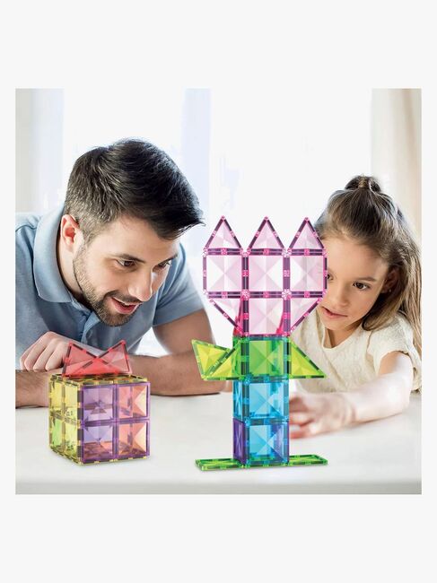 PicassoTiles Diamond Series Magnetisk Byggesæt med Bil 63 Dele