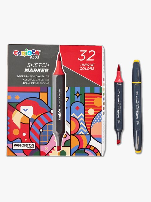 Carioca Plus Alkoholbaserede Sketch-tusser 32-pak