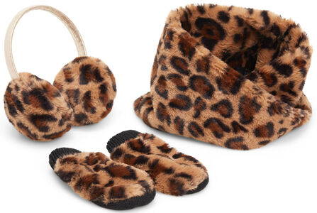 Petite Chérie Zoey Fake Fur Set, Leopard