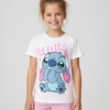 Disney Stitch T-shirt & Shorts Sæt, Hvid