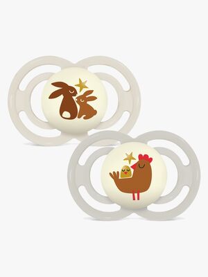 MAM Perfect Night Sut Silikone 2-pak 16-36m, Neutral