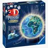 Ravensburger 3D Puslespil Globus Dyr, Natlampe 72 Brikker