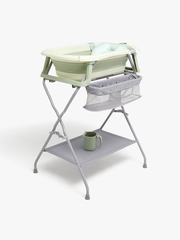 Beemoo CARE Assist Badekar inkl. Badestøtte Stativ & Skyllekande, Soft Green