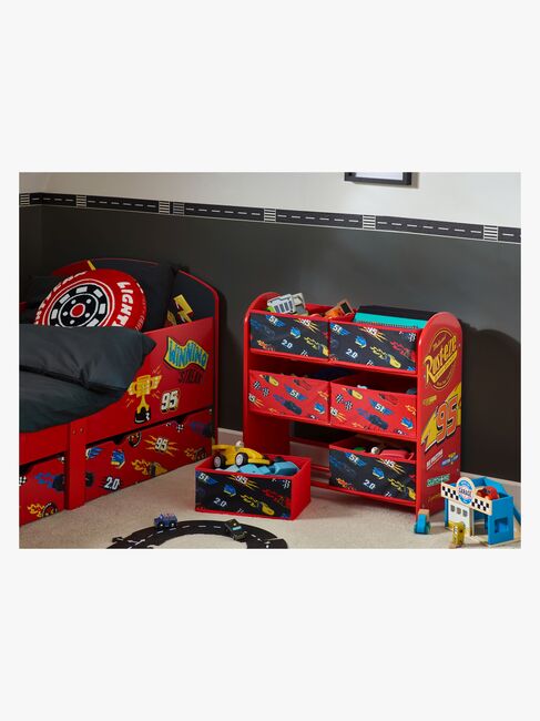 Disney Pixar Cars Lynet McQueen Opbevaringsreol, Rød/Sort