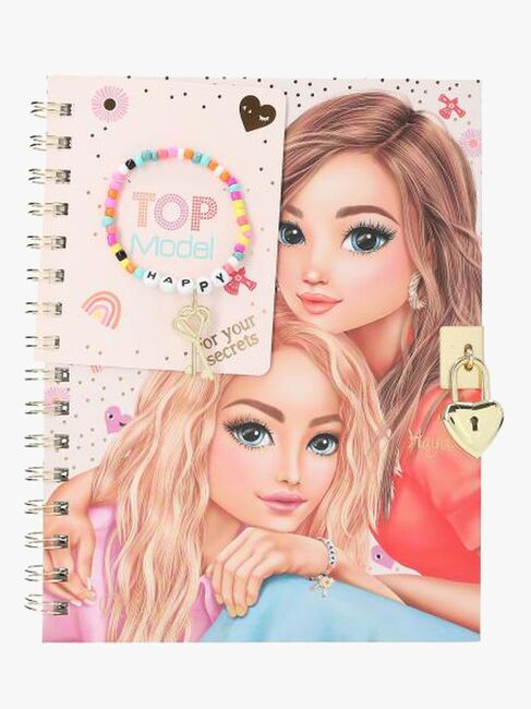 TOPModel Dagbog med Hjertelås & Armbånd
