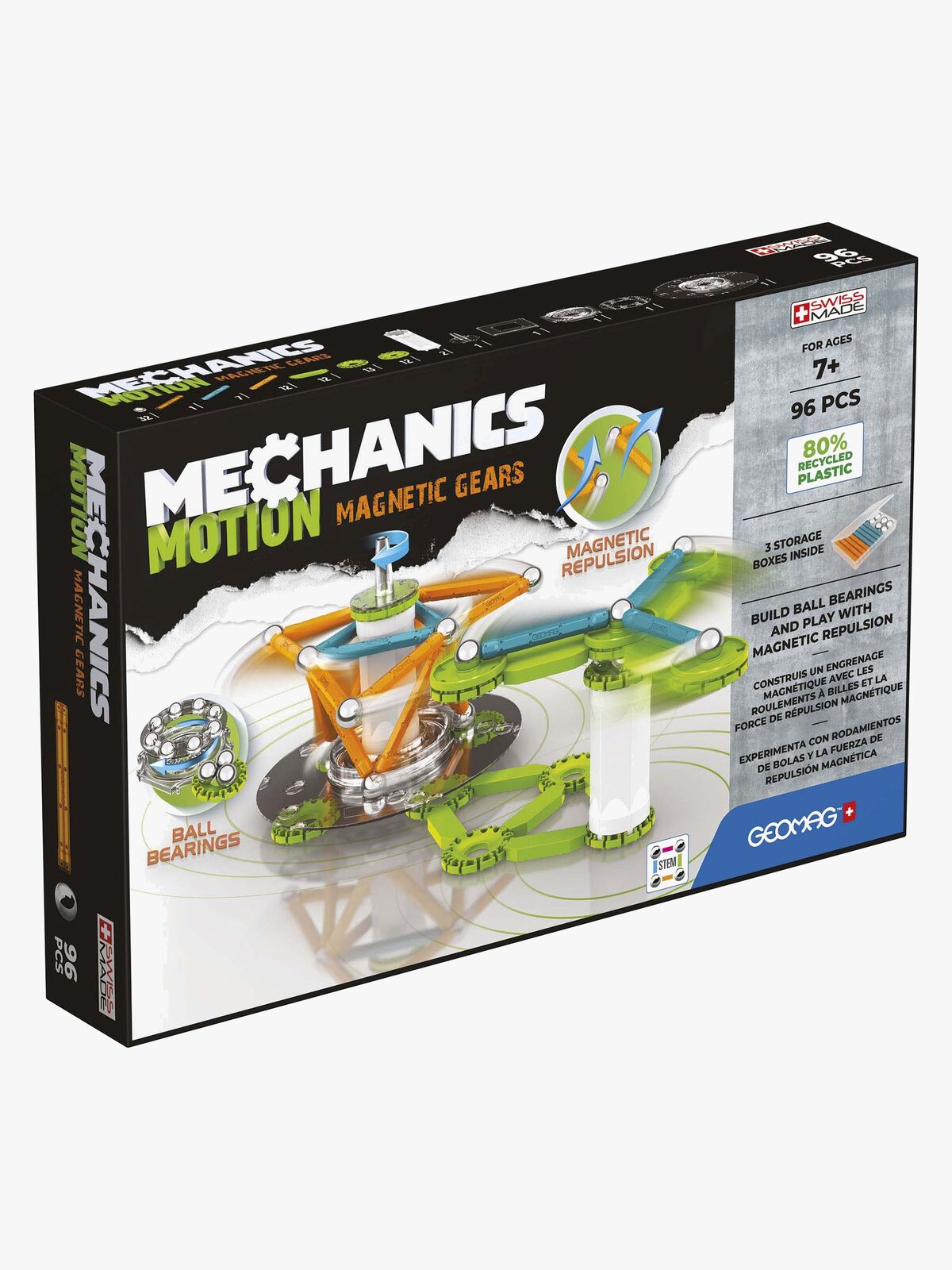 Geomag Mechanics Motion 2 Magnetiske Gear Byggesæt 96 Brikker