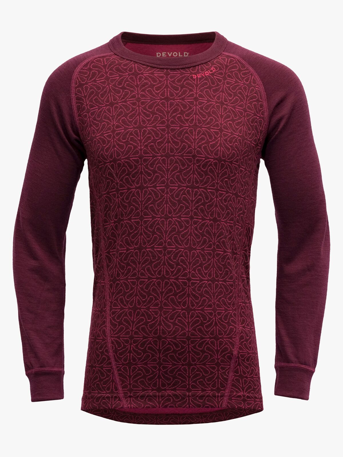 Devold DUO ACTIVE Skiundertrøje Merinould JR, Port