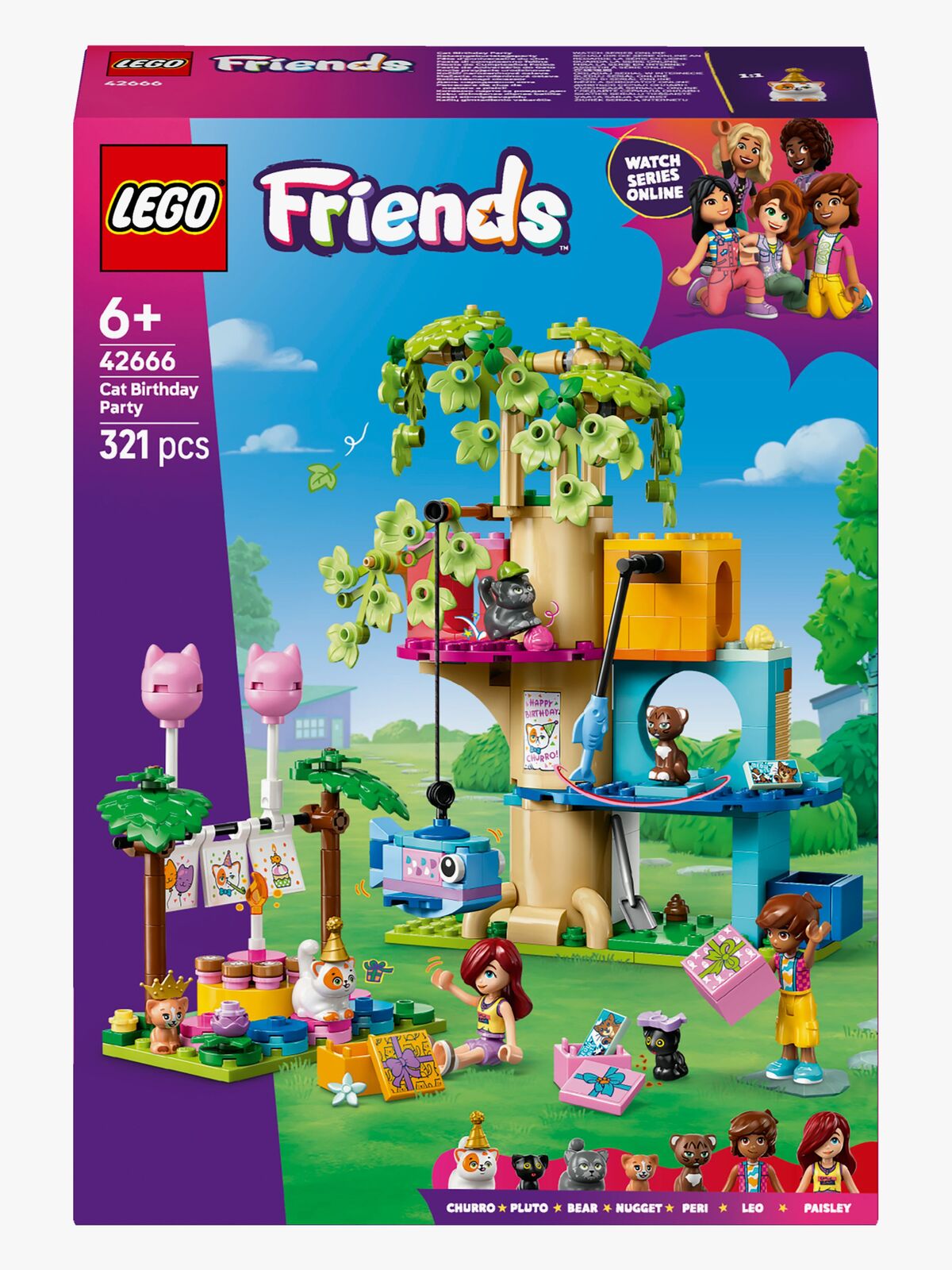 LEGO Friends 42666 Katte-fødselsdagsfest og trætophus
