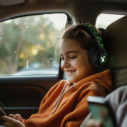 Minecraft Høretelefoner Trådløse med LED Sharing AUX