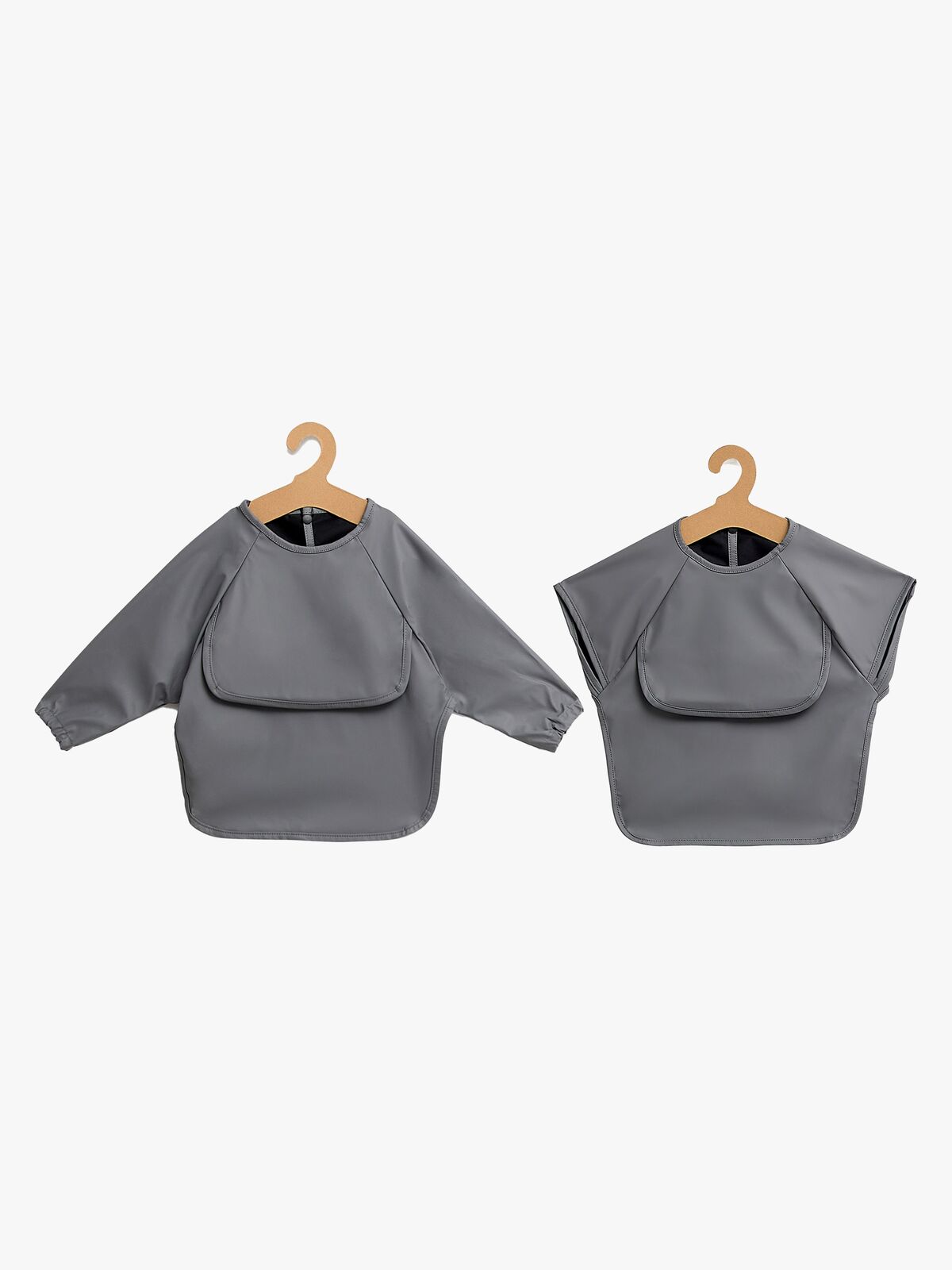 Beemoo CARE Bib Hagesmæk 2-pak, Dark Grey