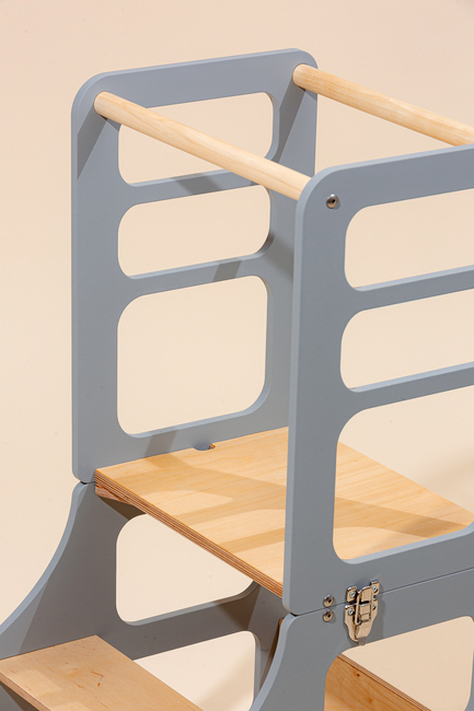 Duck Woodworks Sammenklappeligt Læringstårn, Grå