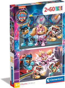 Clementoni Paw Patrol The Mighty Movie Puslespil 2x60 Brikker