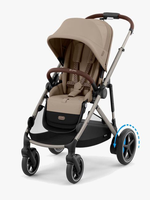 Cybex e-GAZELLE S Klapvogn, Almond Beige/Taupe