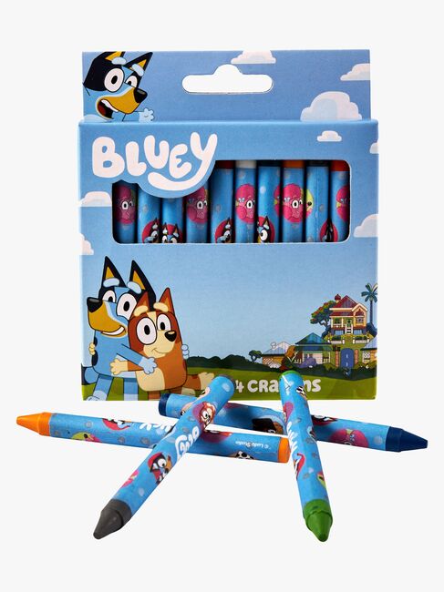 Bluey Skrivesæt med Farvekridt & Penalhus