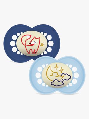 MAM Orginal Night Sutter Silikone 2-pak 16-36m, Blå