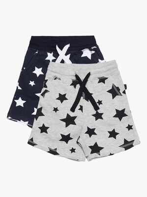 Luca & Lola Fabriano Shorts 2-pak, Night Sky/Grey Melange 