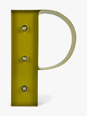 Petite Déco Bogstavlampe P, Guld