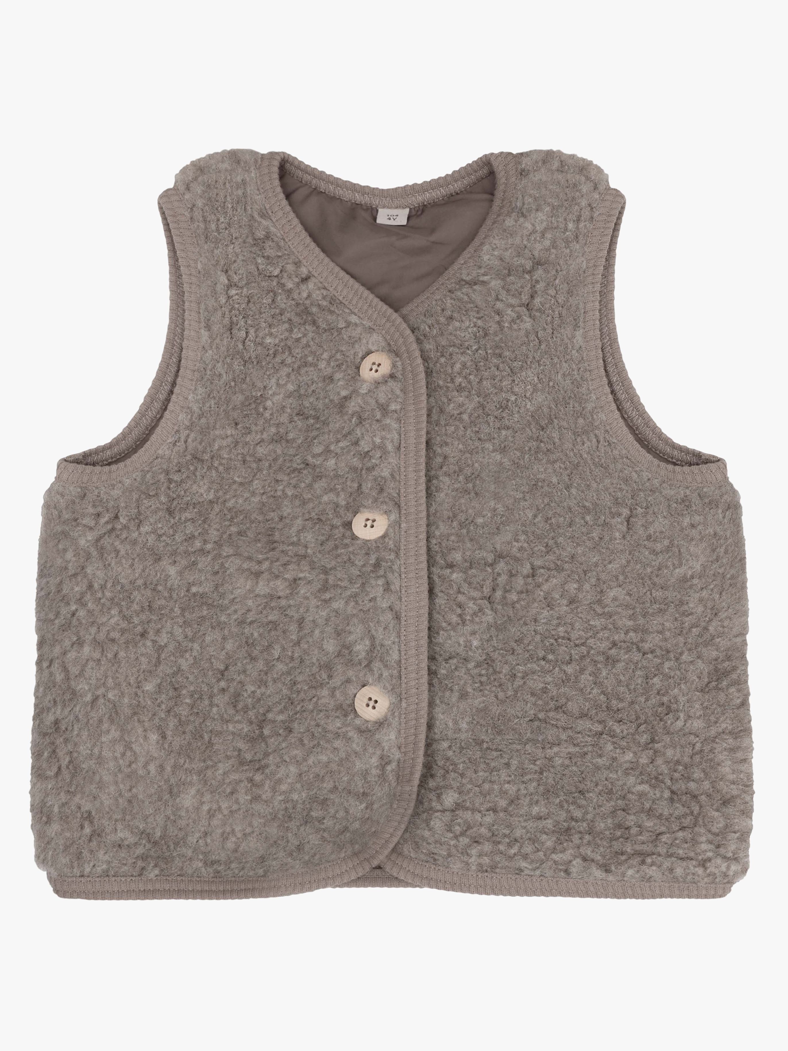 HUTTEliHUT Uldvest Teddy, Camel Melange, 110