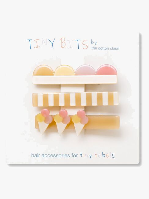 The Cotton Cloud Hårspænder 3-pak, Ice Cream