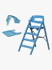 KAOS Klapp Højstol Recycled inkl. Beskyttelsesbøjle & Bakke, Swedish Blue/Swedish Blue