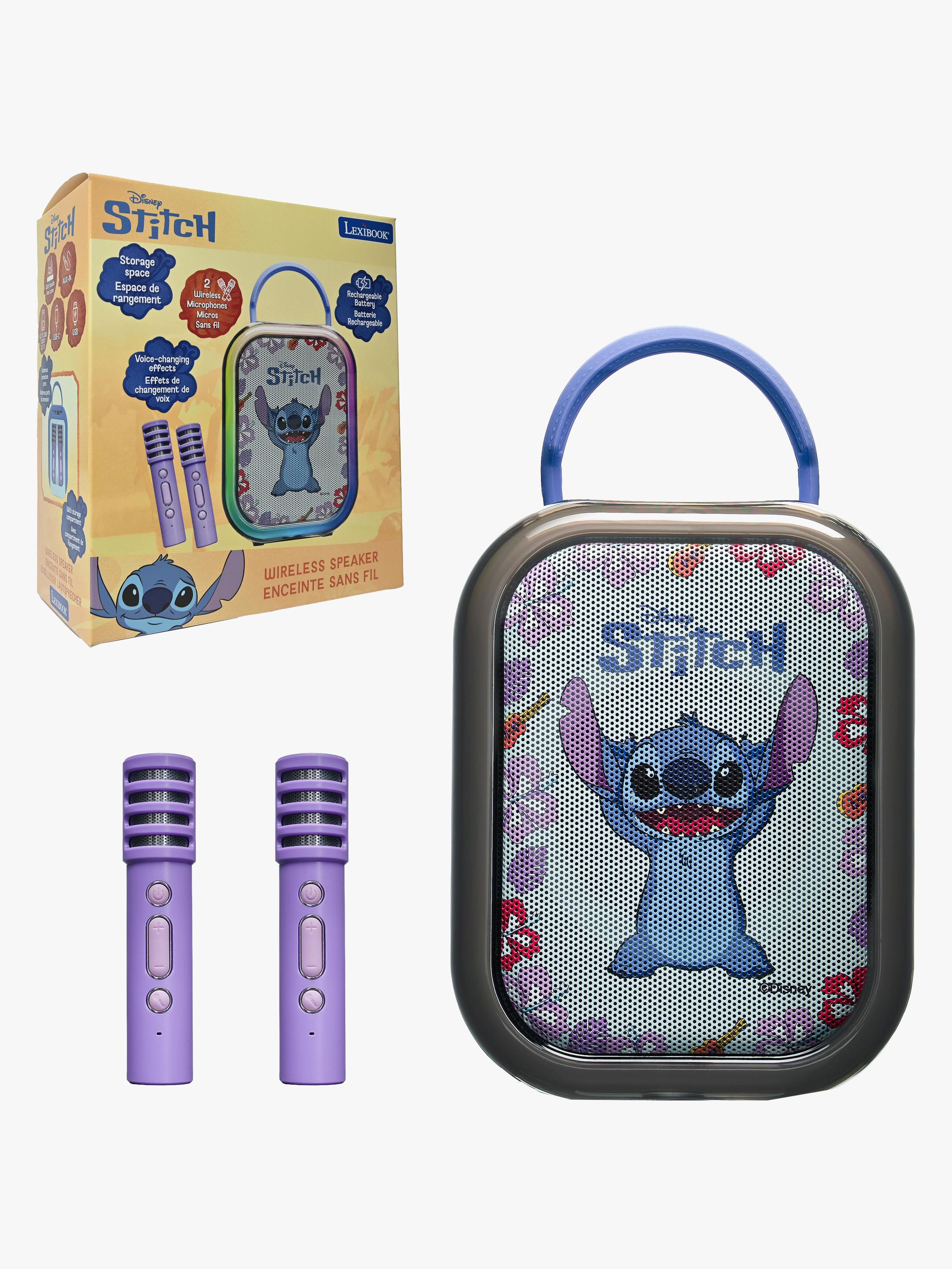 Disney Stitch Karaokehøjttalere med 2 Mikrofoner