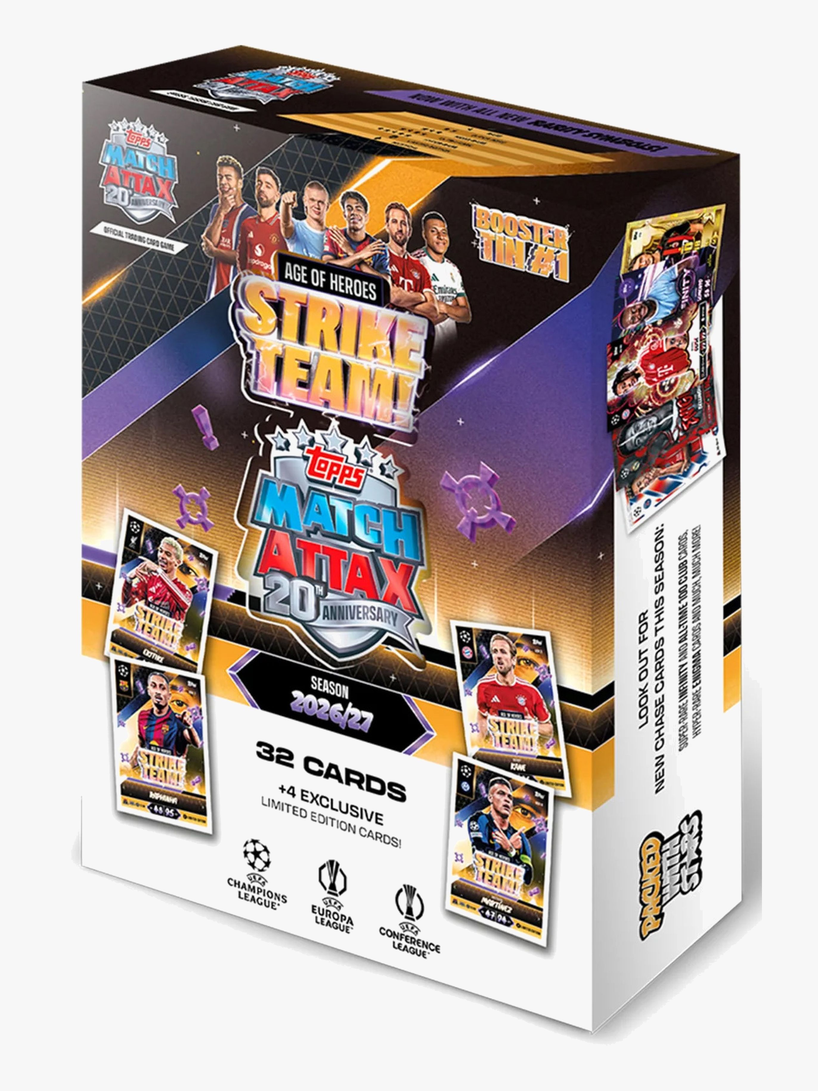 Topps Match Attax Champions League Samlekort Booster Tin Blandet