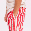 Swim Essentials Badeshorts, Lobster Stripe Beige/Red
