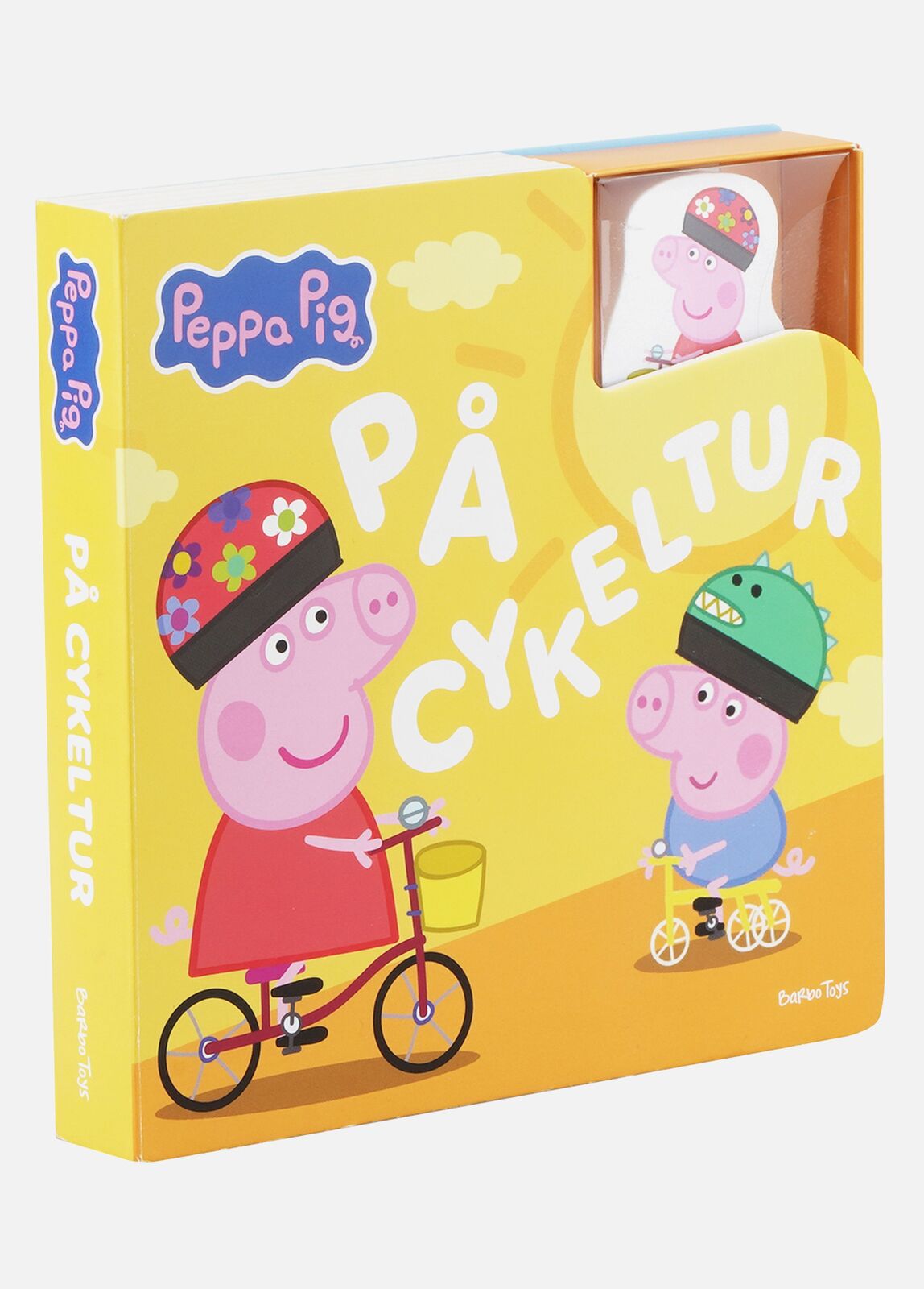 Gurli Gris Bog med Træfigurer - På Cykeltur