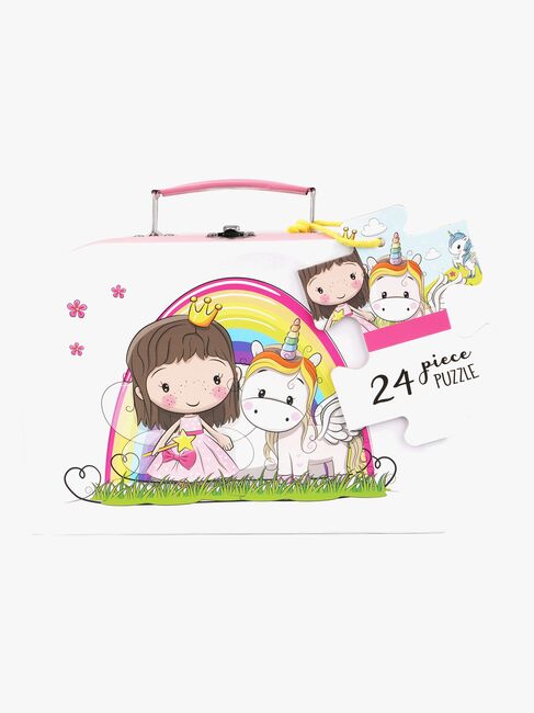 Barbo Toys Lillie & Ellie Kuffert med Gulvpuslespil 24 Brikker