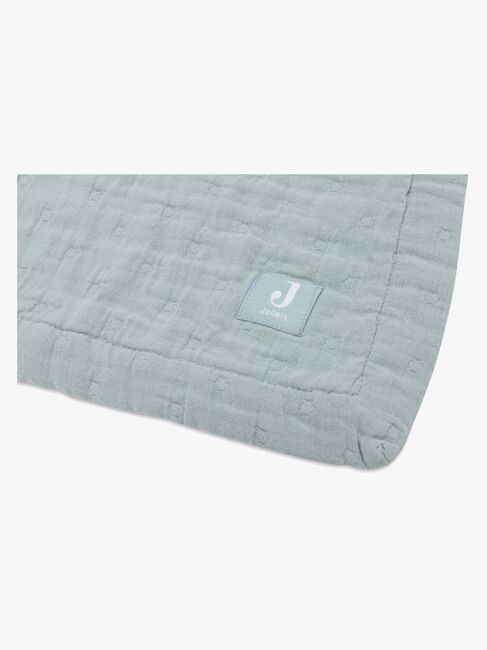 Jollein Tæppe Jaquar Muslin, Sea Green