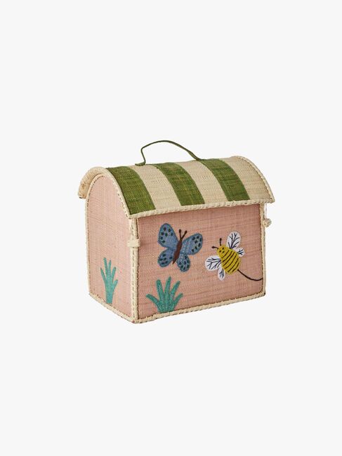 Rice Sommerfugl Opbevaringstaske, Lyserød/Grøn