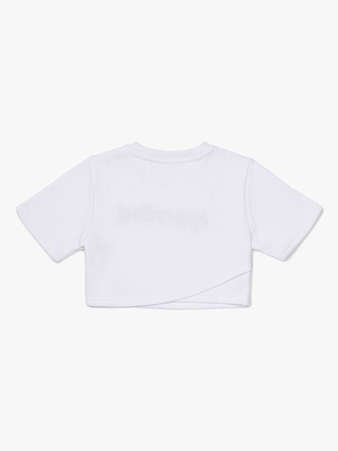 Hyperfied Running Short Sleeve Logo Sweatshirt, Snow White