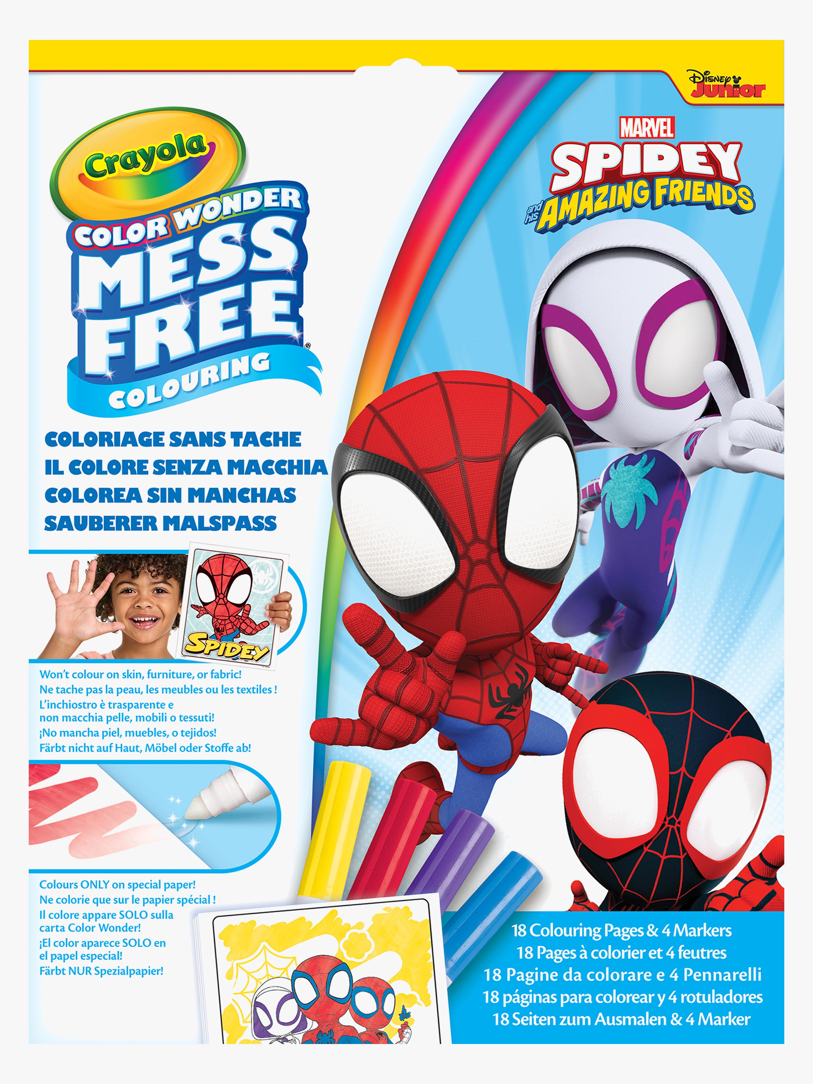 Marvel Spidey And His Amazing Friends Color Wonder Malesæt