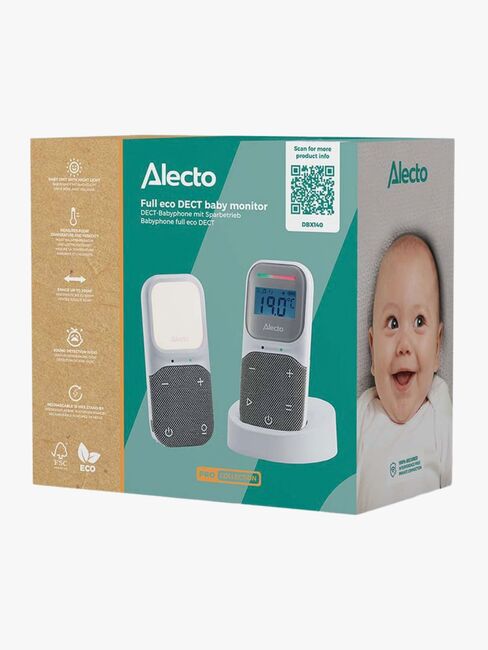 Alecto DBX140 Babyalarm, Hvid/Grå