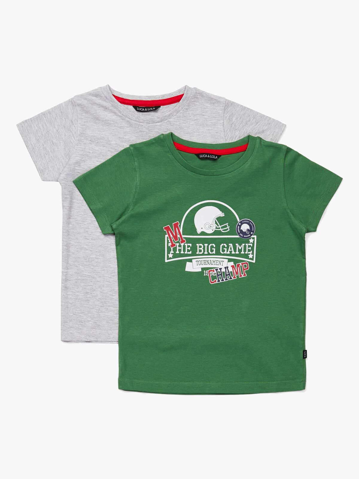 Luca & Lola San Marino T-Shirt 2-pak, Green/Grey