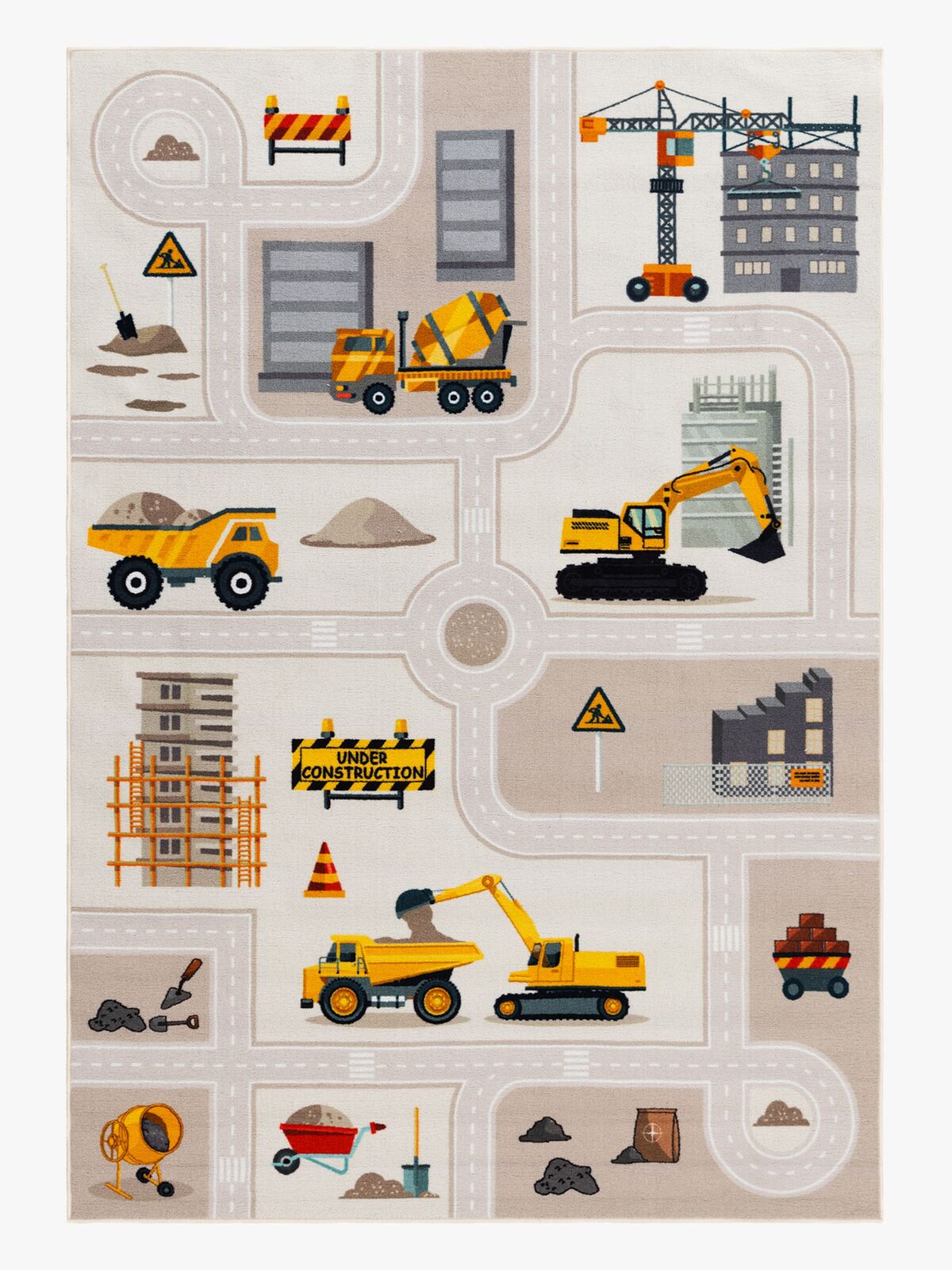 KMCarpets Byggearbejder Gulvtæppe 120x160, Creme