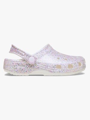 Crocs Classic Fantasy Glitter Crocs, Hvid