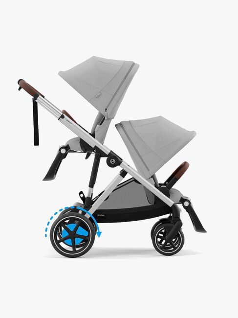 Cybex e-GAZELLE S Klapvogn, Stone Grey/Silver