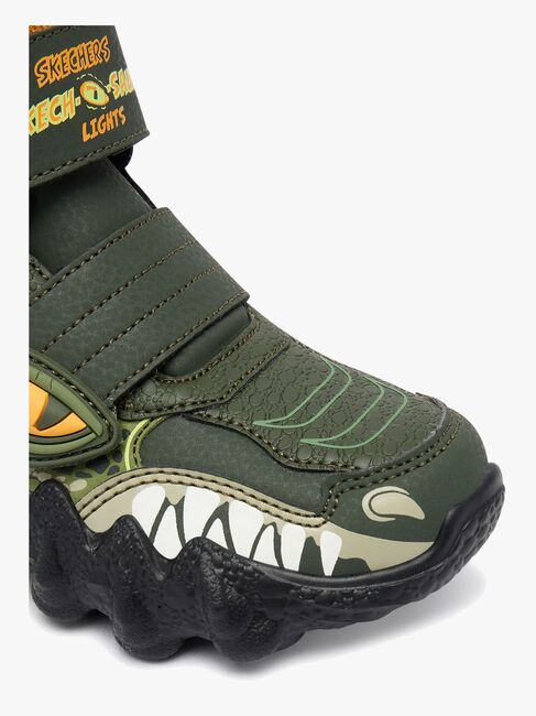Skechers O-Saurus 2.0 Arctic Blinkende Mid Sneakers, Grøn 400122LC-OLV-1727_4d.jpg