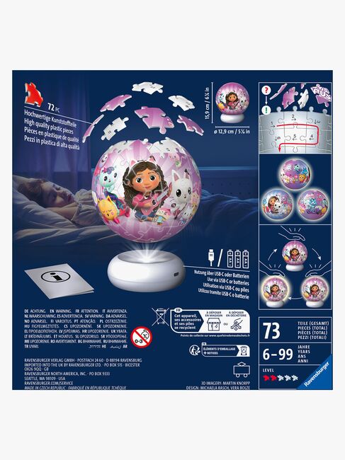 Ravensburger Gabby's Dollhouse 3D-puslespil Natlampe 72 Brikker