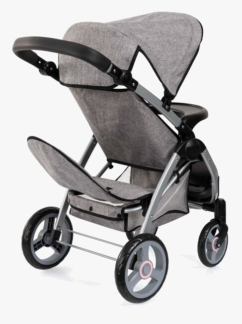 Bayer Design Twin Star Tvillingedukkevogn, Grå