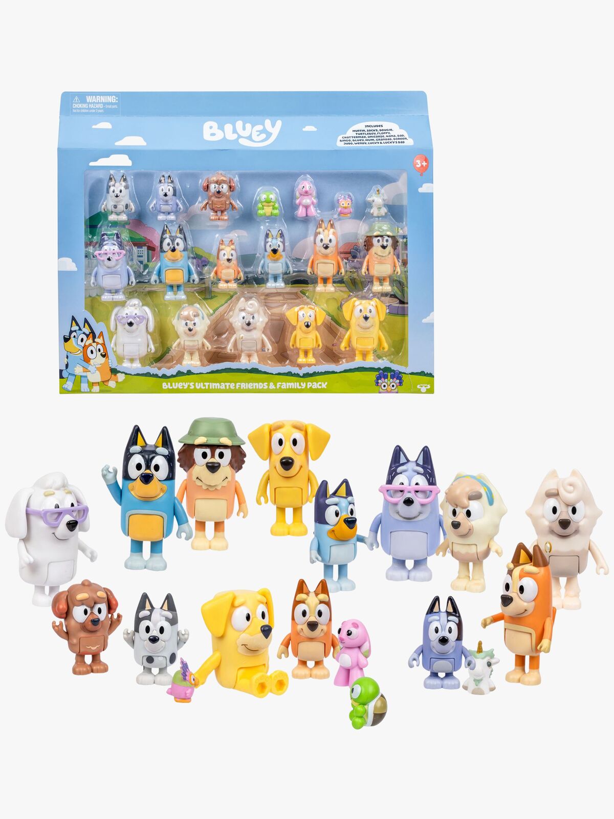 Bluey Figursæt Familie & Venner 18 Stk.