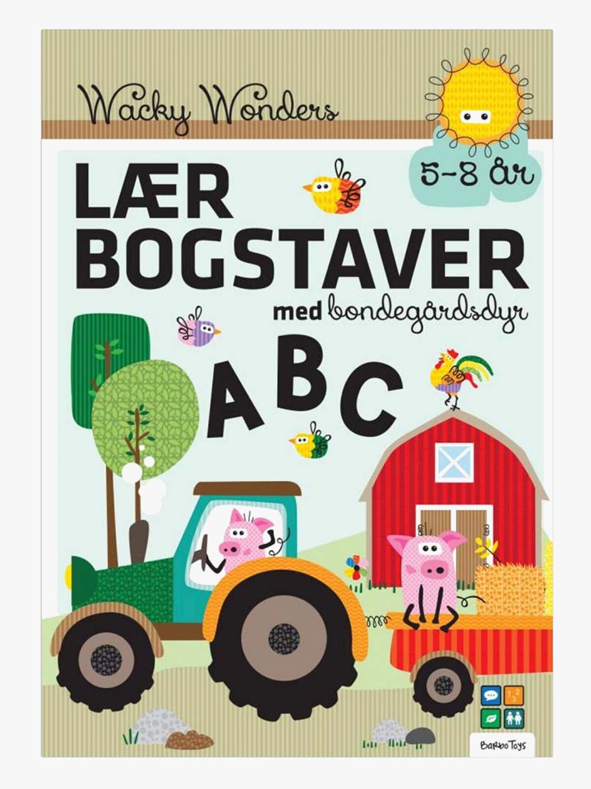 Aktivitetsbog  - Lær Bogstaver med Wacky Wonders Bondegårdsdyr