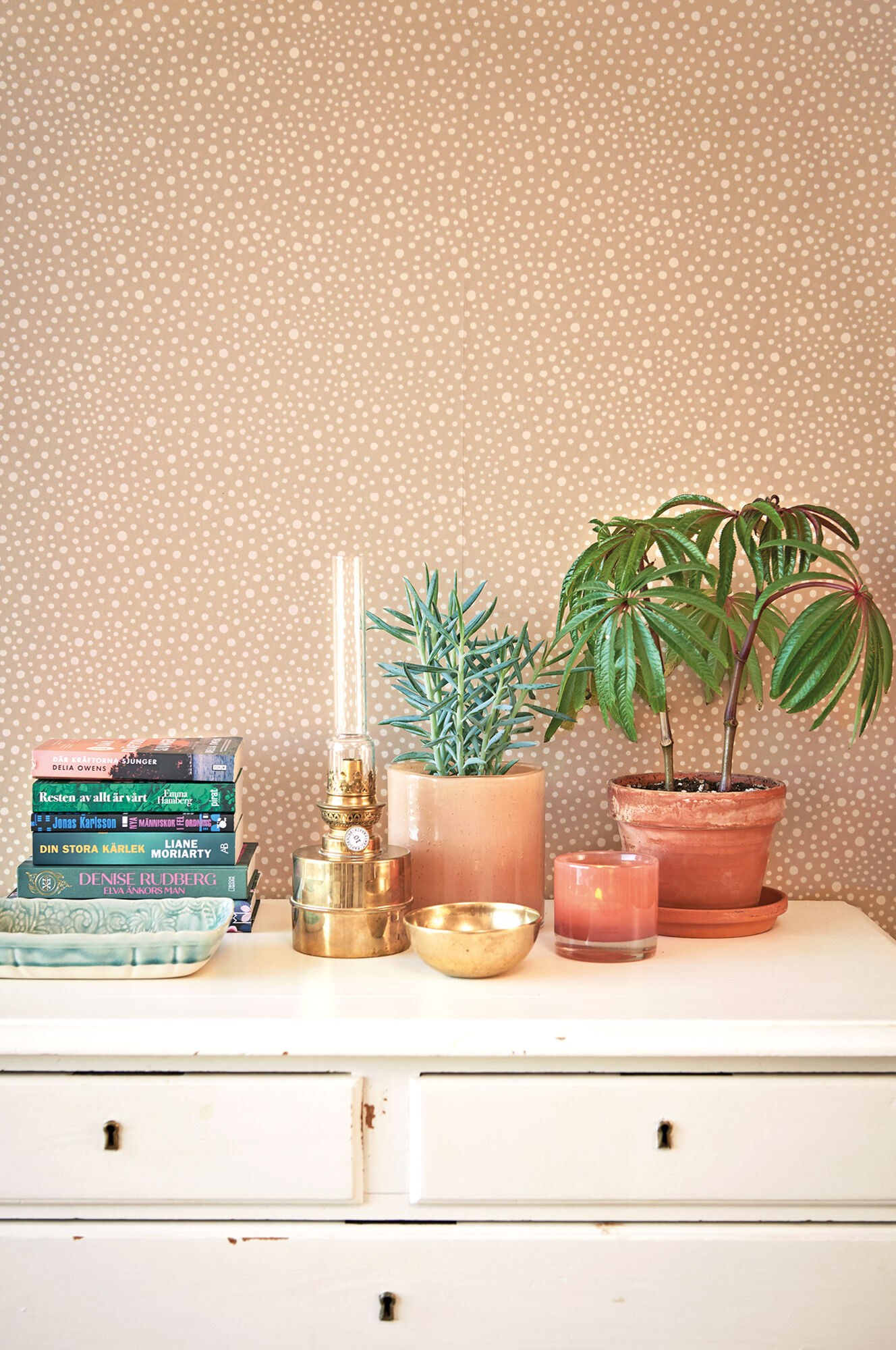 Majvillan Tapet Dots, Teddy Brown