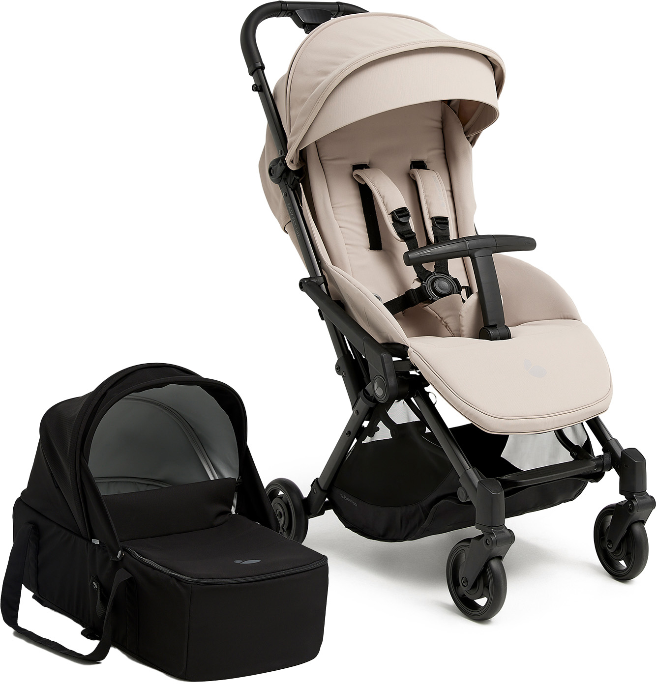Beemoo Easy Fly Lux 4 Klapvogn med Liggedel, Sand Beige