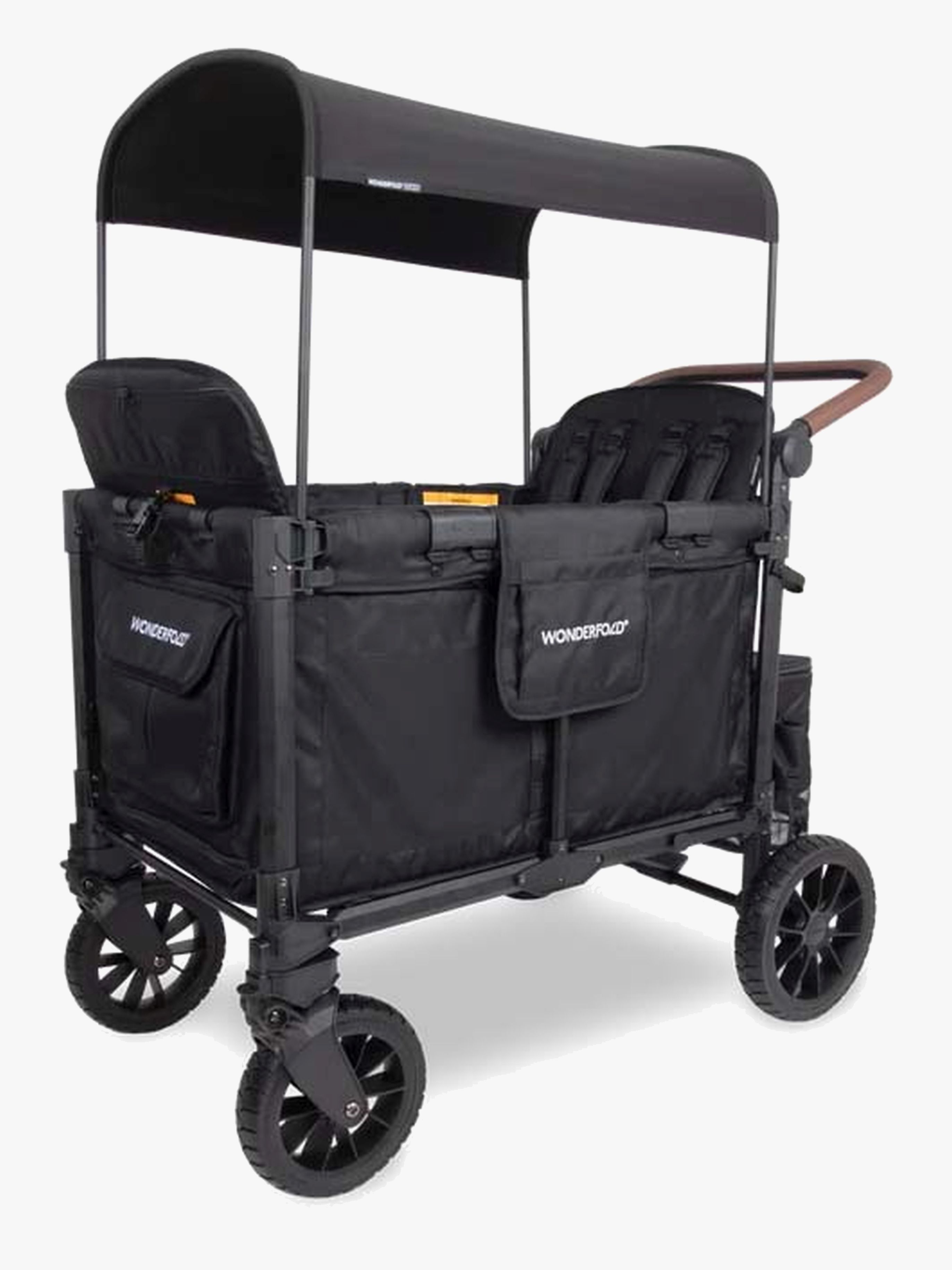 WonderFold W4 Luxe Pro Trækvogn, Jet Black
