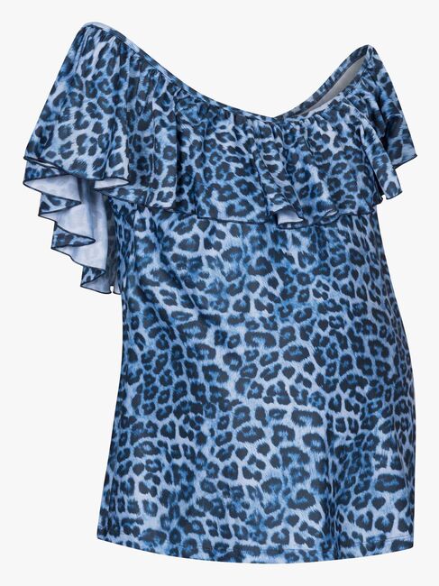 Saltabad Carmen Tankini Top, Blå/Hvid Leo