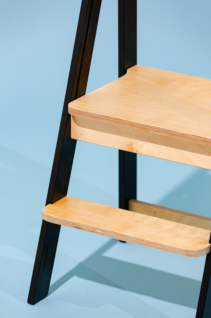 Duck Woodworks Sammenklappeligt Læringstårn, Sort